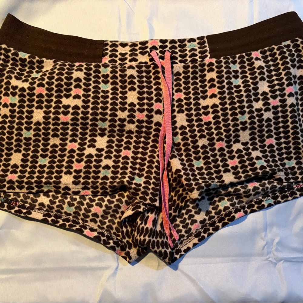 Joe Boxer Women's Patterned Sleep Shorts - Black and Pink